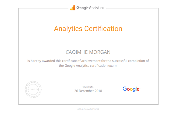 Analytics Certification